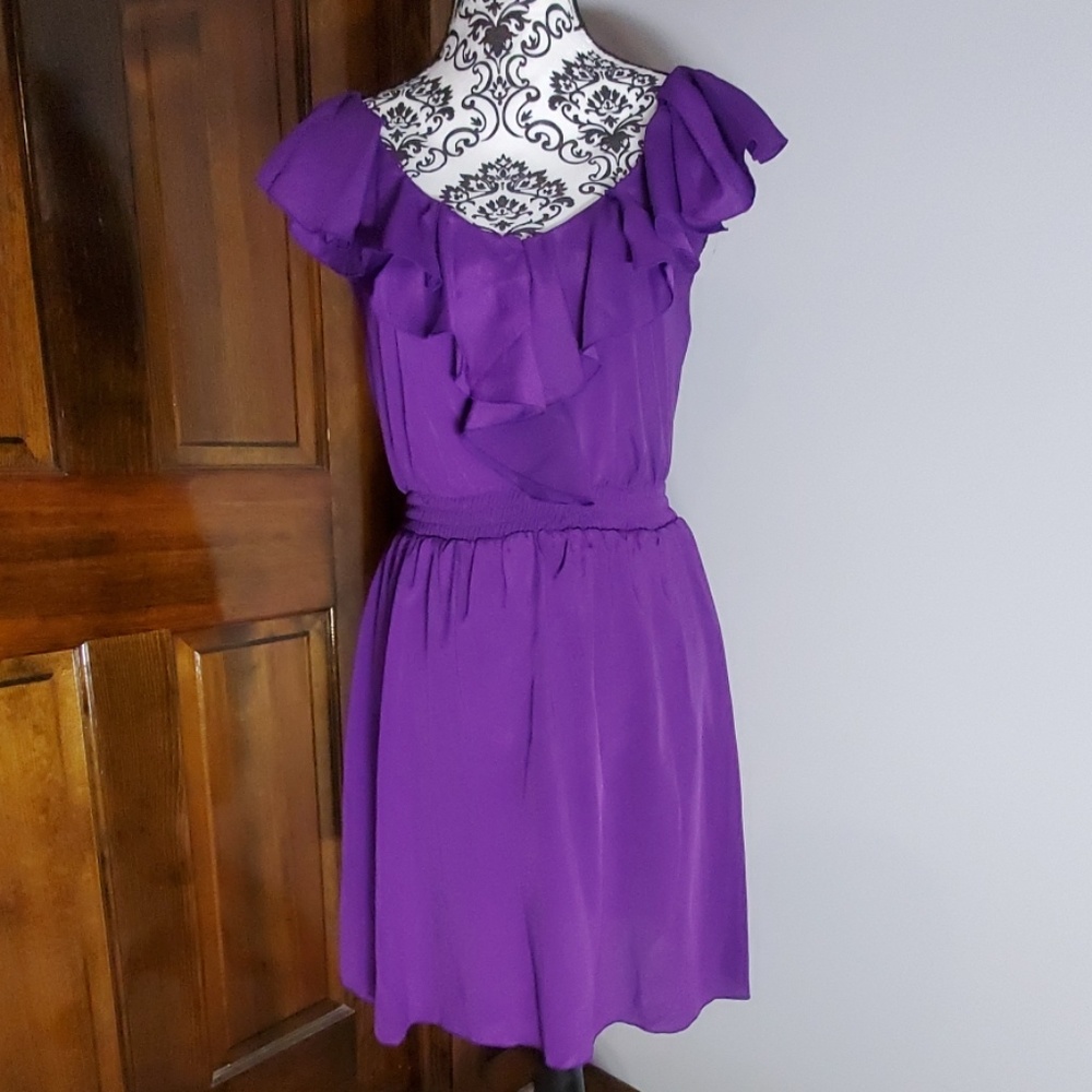 My Michelle Purple Ruffle Dress